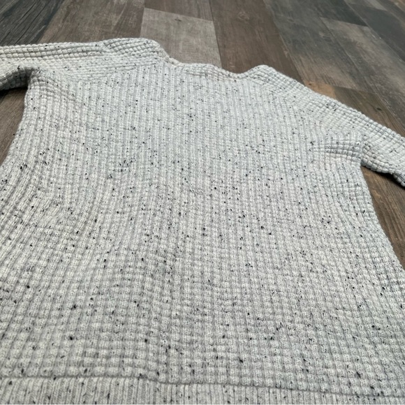 ATHLETA Sweater Women Small Gray Speckle Cashmere Blend Waffle Knit Crew Neck XS - Picture 8 of 8